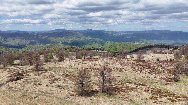 plateau on Gutaiul Mare near Breb and Baia Mare, Romania