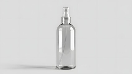 Naklejka premium Transparent Generic Spray Bottle for Multipurpose Cosmetic Packaging Mockup