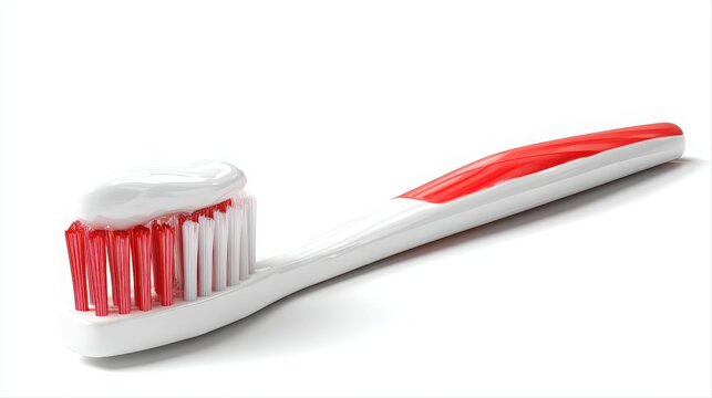 toothbrush head with perfect shape of toothpaste