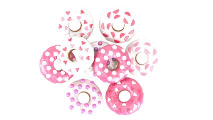 donut with pink icing