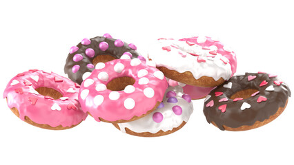 donut with pink icing