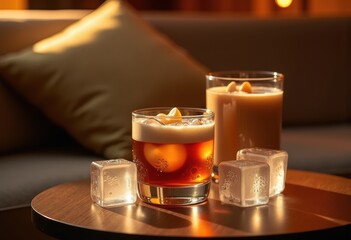 Baileys Irish Cream Rocks Night Lounge Cozy Evening Relaxation Drink