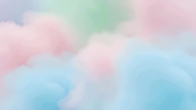 Abstract pastel color liquid blur background, moving soft gradient cloud fluid, animated dreamy effect. Motion wallpaper.