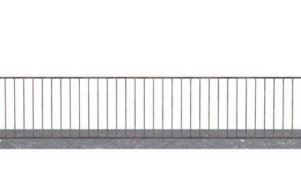 balcony with railing isolated