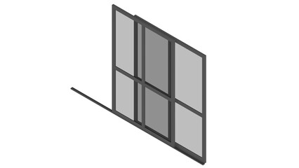  sliding door isolated