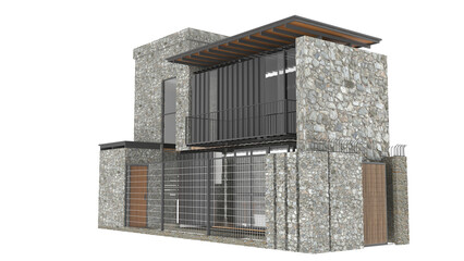 old container house isolated