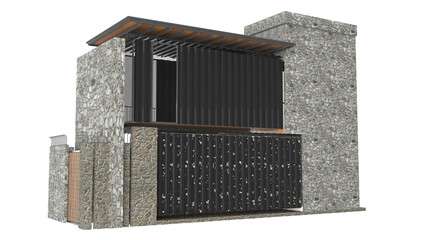 old container house isolated