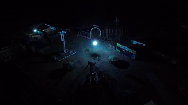 &Uacute;nica luz no parque a noite