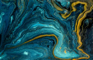Fototapete Fraktale Wellen abstract blue background marble  © Alejandra