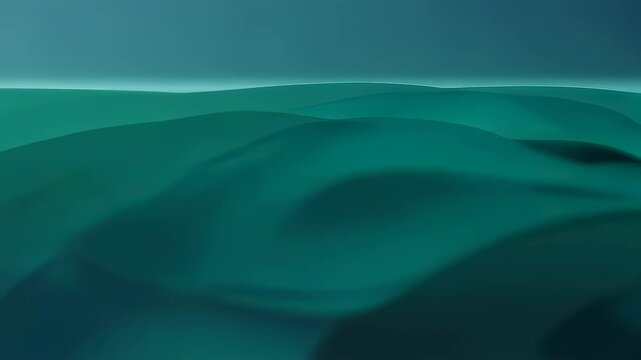 Dynamic abstract background with teal and dark blue wave patterns for digital display and modern art