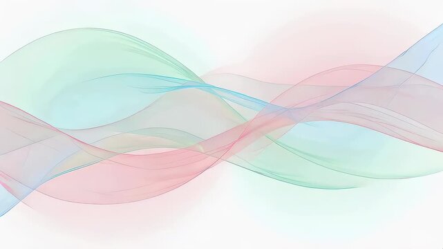 Flowing abstract color wave pattern on white. Smooth dynamic motion. Modern fluid design for technology, art, or business.