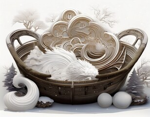 white background generative ai