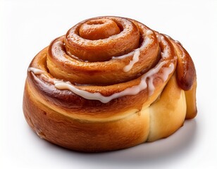 cinnabon bun isolated on white background