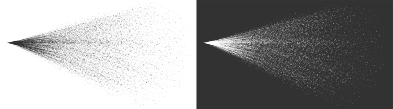 Water spray splatter with liquid droplets particles stream mist and abstract texture on transparent background