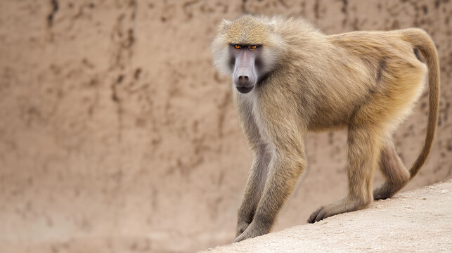 patas monkey portrait, African wildlife, brown primate, terrestrial monkey, alert gaze, long limbs, exotic animal, nature scene, safari species, mammal, outdoors