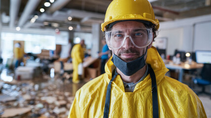 Cleaning technician after disaster, mitigation remediation for mold
