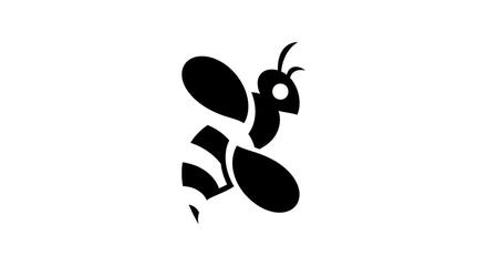 Black and white bee graphic design