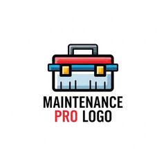 Toolbox logo icon for maintenance, repair, handyman, or construction service business branding, vector illustration