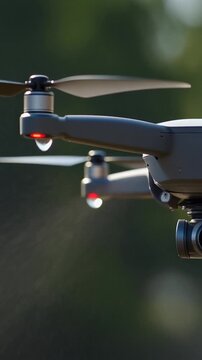 High-Tech Drone Emitting Golden Spark Streaks Generative AI