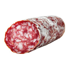 professional photo of salami on a plain background