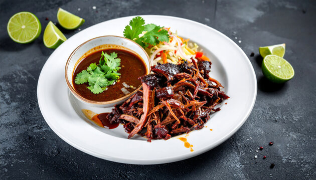 Tender Slow Roasted Beef Barbacoa with Consome and Onions