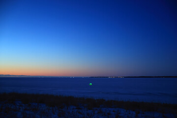野付半島から見た朝焼け