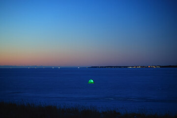 野付半島から見た朝焼け