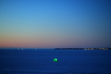 野付半島から見た朝焼け
