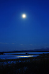 月明かりと野付半島
