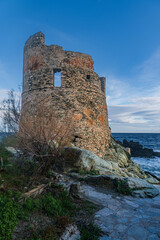 Picturesque houses at the shore of the small fisherman&rsquo;s village Erbalunga, corsica, france