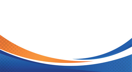 Abstract Wavy Background in Navy Blue Orange and White