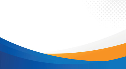 Dynamic Blue and Orange Abstract Wave Background Design Template