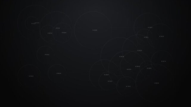 Silver Financial Data Flux Background with Dynamic Numeric Counters and Platinum Digital Nodes in Dark Mode