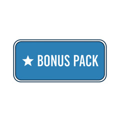 Fototapeta premium Bonus pack badge with star icon and simple label design 