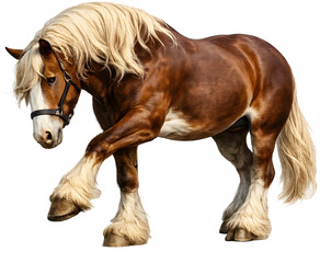 Brown Pony Horse Isolated on White Background