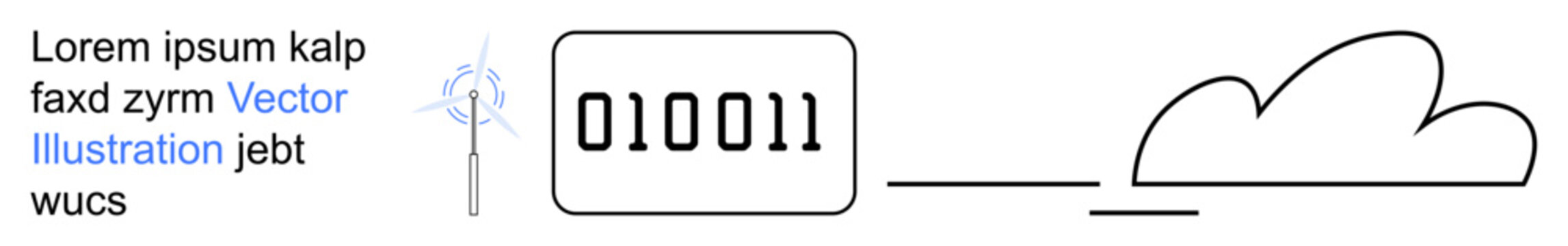 Technology, data storage, cloud computing, digital analytics, coding, communication. Binary code, cloud icon and abstract elements on a minimal layout. Data storage and digital analytics concept