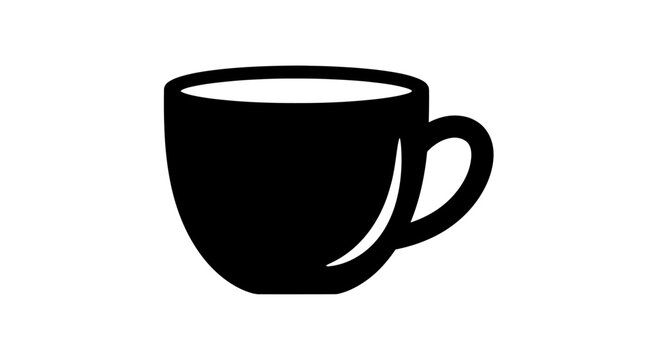 Black coffee cup icon