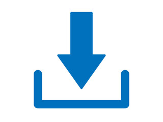 下向き矢印のダウンロードボタンのアイコン
