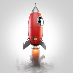 Rocket Launch &ndash; Startup and Business Growth Concept