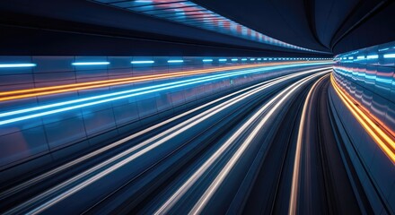 Abstract Tunnel of Light and Speed.