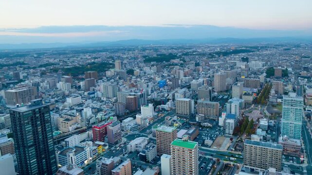 静岡県・浜松市　都市風景タイムラプス　