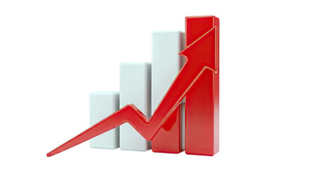 Red Arrow Graph Indicating Upward Trend