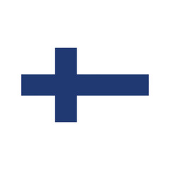 Fototapeta premium The Finnish flag features a blue Nordic cross on a white background, symbolizing the country's rich history and culture.
