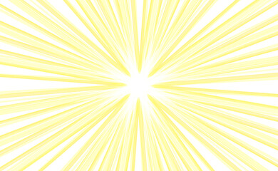 Obraz premium 黄色の集中線背景