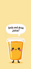 Juice Cartoon with Quote