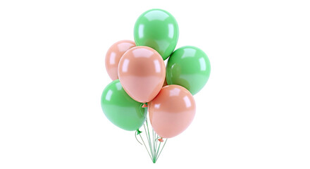 Bunch of Green and Orange Balloons