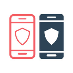 Smartphone icons set vector illustration template.