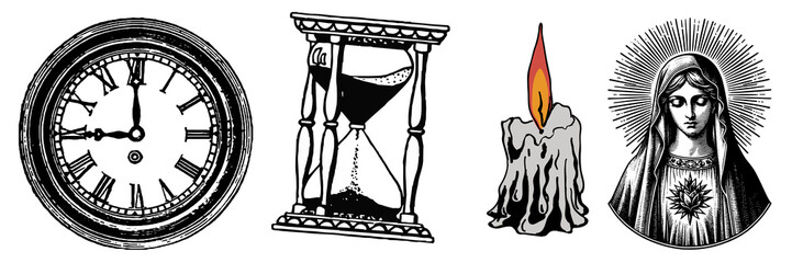 vector illustration of a clock