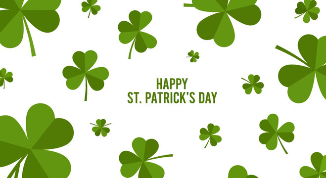 St Patricks Day Shamrocks Green Clovers.