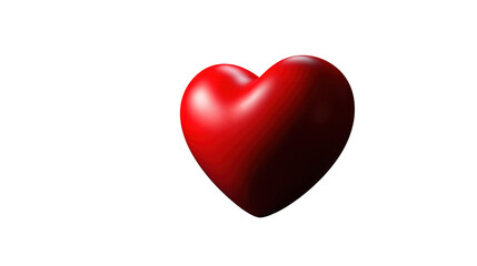 Vibrant red heart icon symbolizes love and affection, beautifully rendered with glossy finish against transparency background, evoking strong emotions and warmth